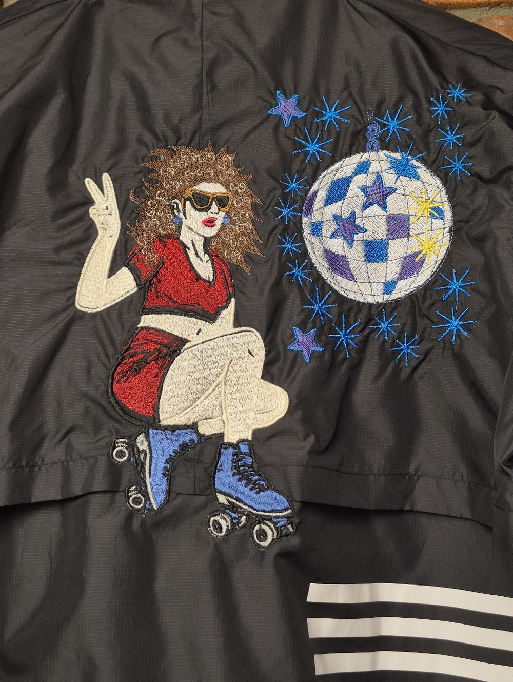 Adidas Custom Skate Life Jacket Rare Embroidered Graphic Y2K Retro Windbreaker
